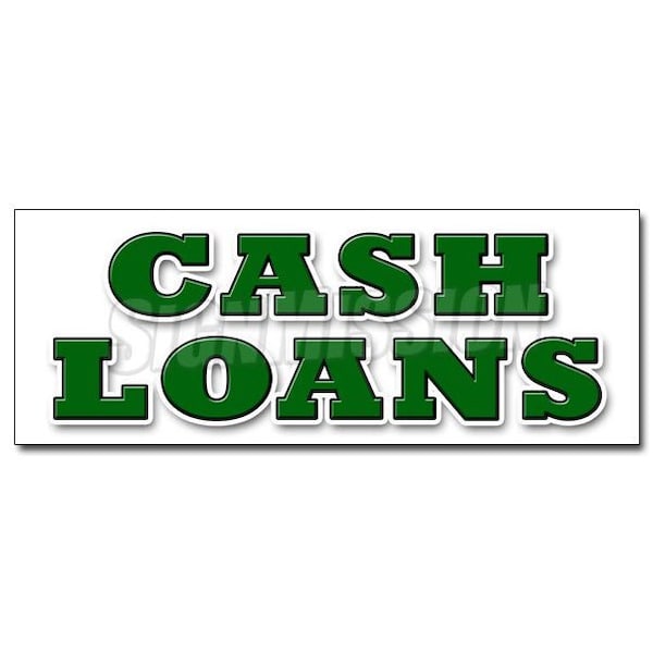 Signmission CASH LOANS DECAL sticker payday advance title pawn shop for gold, D-48 Cash Loans D-48 Cash Loans - main